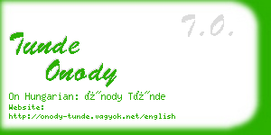 tunde onody business card